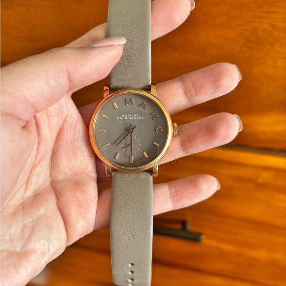 Marc by Marc Jacobs Rose Gold and Grey Leather Watch - Picture 2 of 7